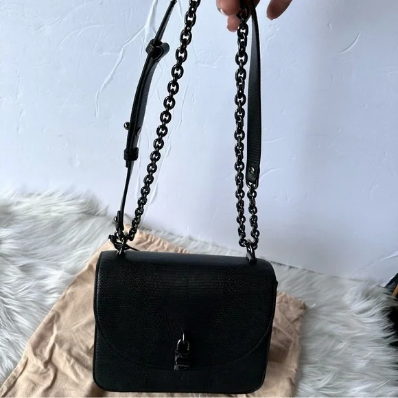 NWT brand new Rebecca Minkoff Love Too Crossbody Black Chain Strap Purse Bag - Picture 8 of 9